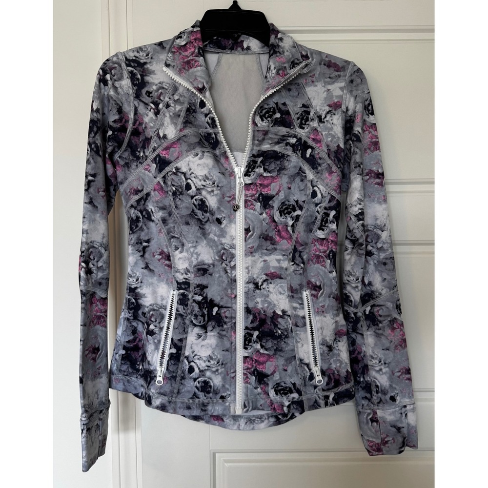Rare 2015 Lululemon Define Jacket Moody Mirage Black Gray Size 6